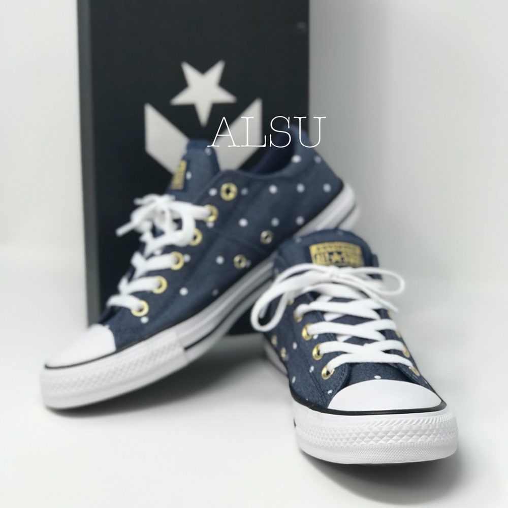 NWT Converse Ctas Madison OX Navy Gold AUTHENTIC - Picture 3 of 9